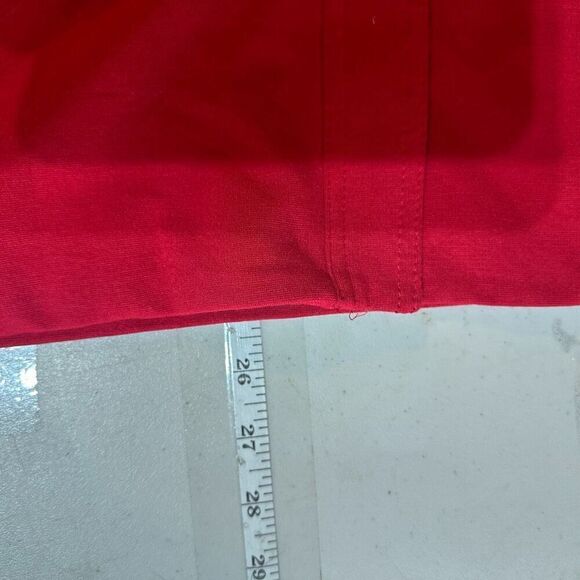 Chico's Women's Ponte Knit Mock Neck Zip-Up Rayon Blend Jacket Red Size 3X - Picture 9 of 9